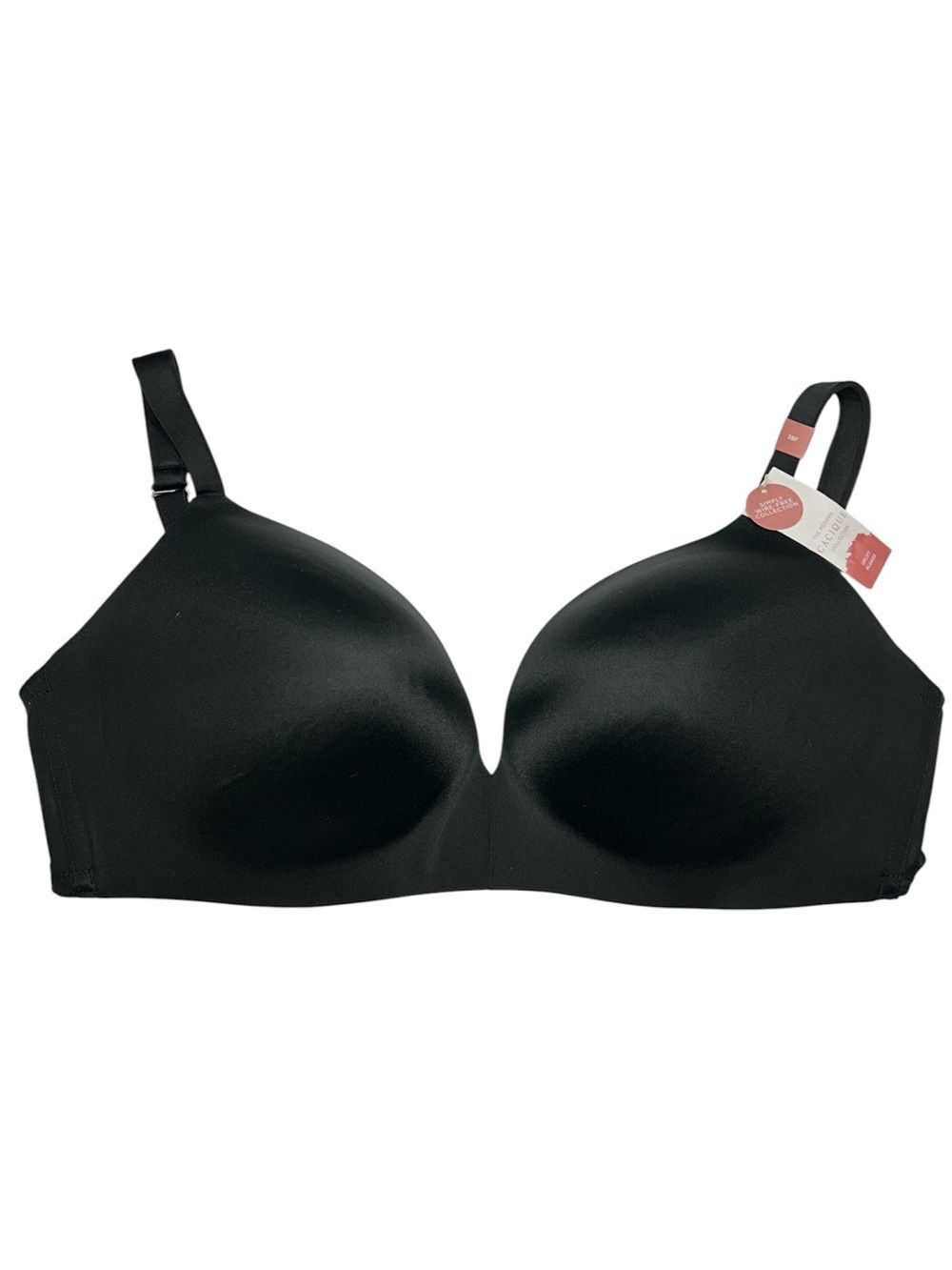 NEW Cacique Black Seamless Plunge Uplift Bra 38F 38DDD Molded Cups